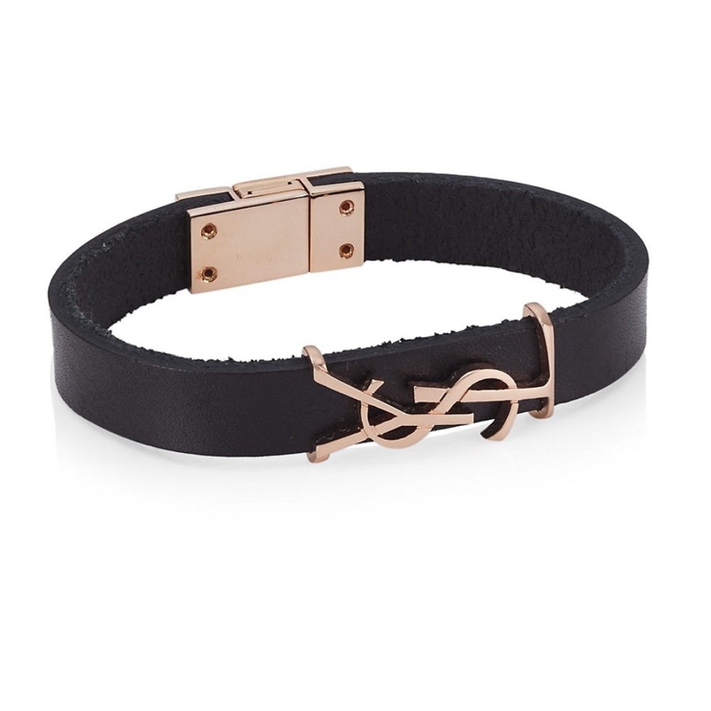 Saint Laurent Opyum Leather Bracelet